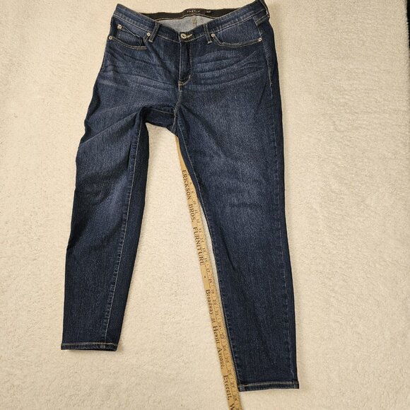 Torrid Premium Jeans Womens 18 Sky High Skinny Blue Denim Plus Size Ankle Preppy - Picture 6 of 14